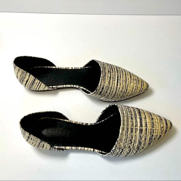 Vince 'Nina' Snake-Print Leather Flats, 7.5 - Picture 4 of 7